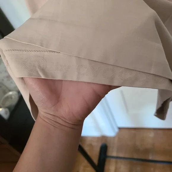 NWT Avocado As You Are Cropped Workout Tank Top Tan Color Size Large Made in USA - Picture 2 of 7